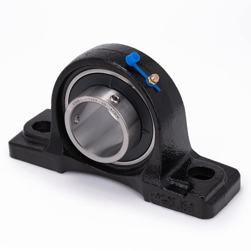 Xike 2 Pcs UCP209 Bore 45mm Pillow Block Mounted Ball Bearings, Solid Cast Iron Base and Self Aligning Chrome Steel Sealed Bearings. - Image 3